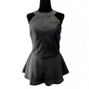 Ricki’s  Blouse Sleeveless Peplum Halter Neckline Flowy Top Black Size 0/XS NWT